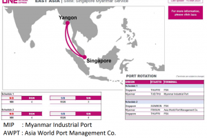 Hãng tàu ONE khai trương tuyến mới giữa Singapore và Myanmar