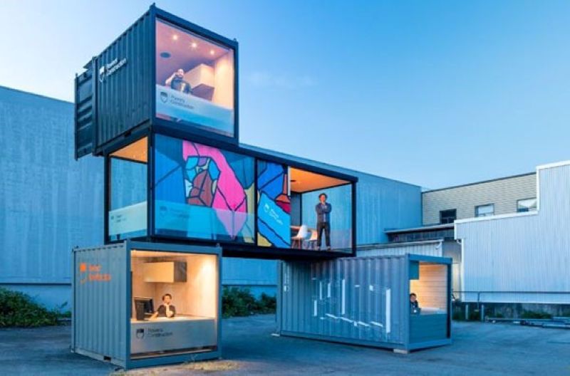 Container văn phòng làm quán cafe di động
