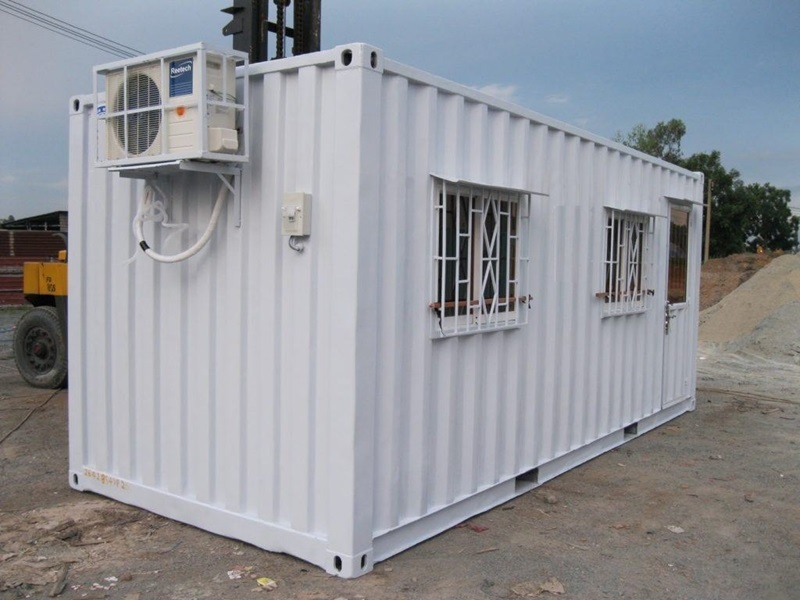 lắp đặt điều hòa trong container văn phòng